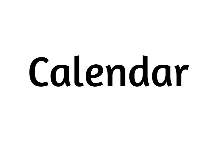 Calendar of Events