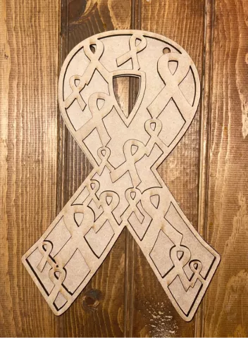 (DIY) Breast Cancer Awareness Door Hanger Kit for Older Adults &amp; Seniors