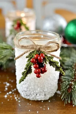 Snowy Mason Jar Lanterns for Kids &amp; Teens