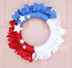 "DIY" Flag Wreath for Seniors